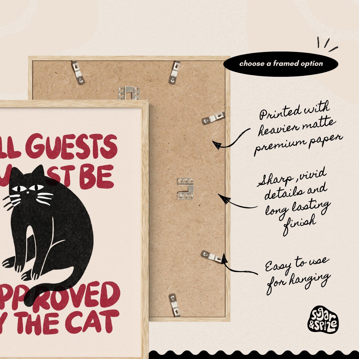 All Guests Must Be Approved By The Cat Print