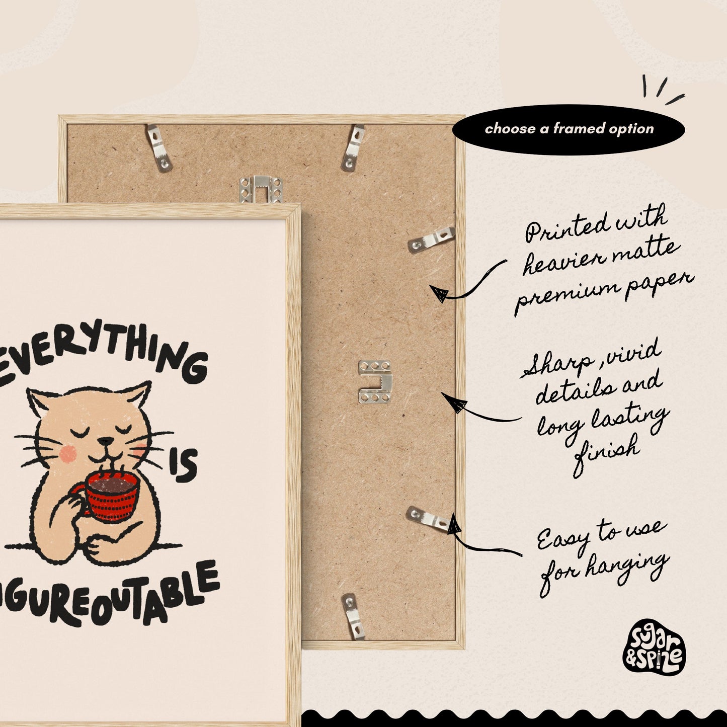 Everything Is Figureoutable Cat Print