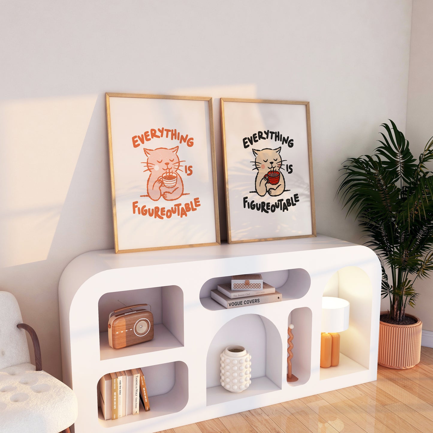 Everything Is Figureoutable Cat Print