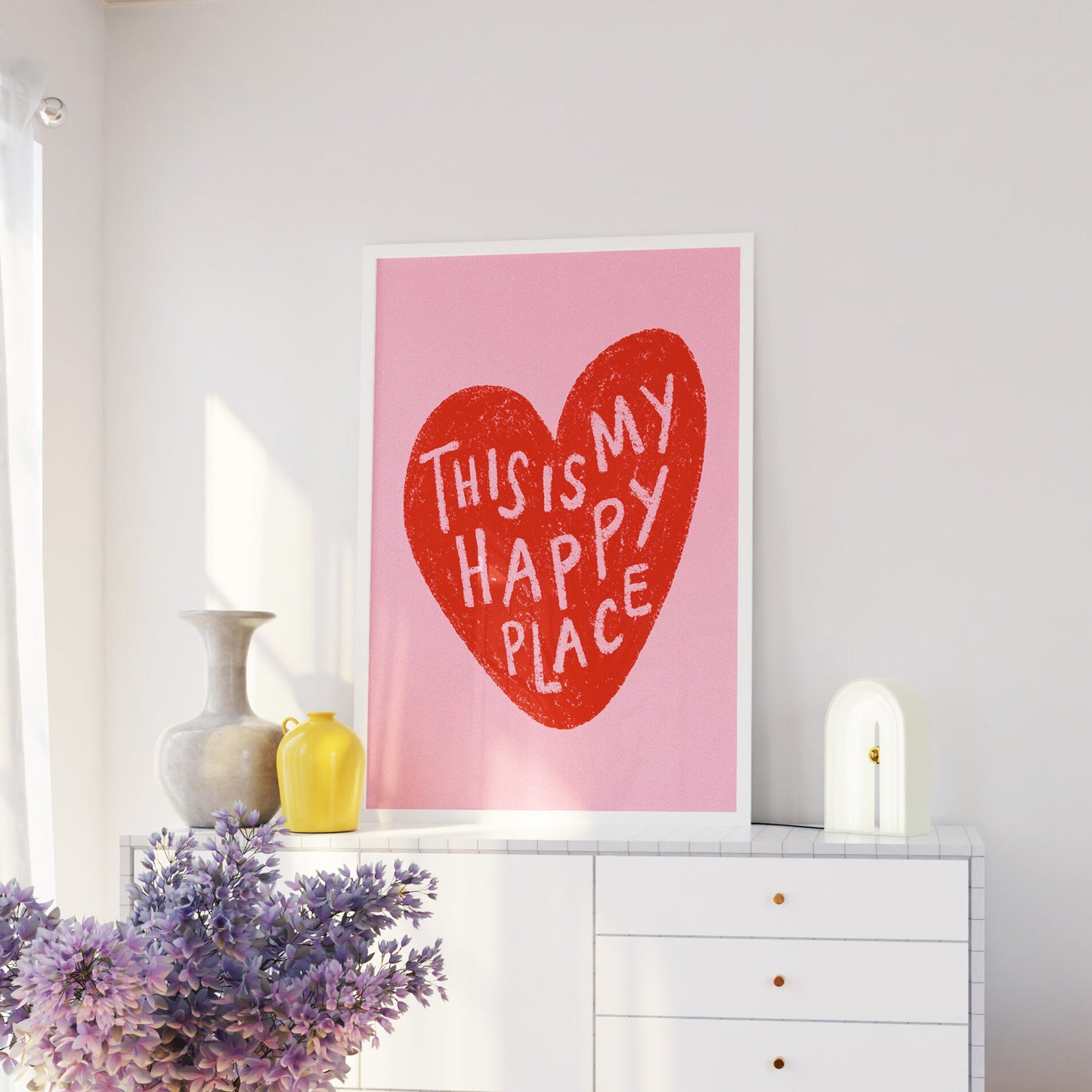 This Is My Happy Place Heart Print