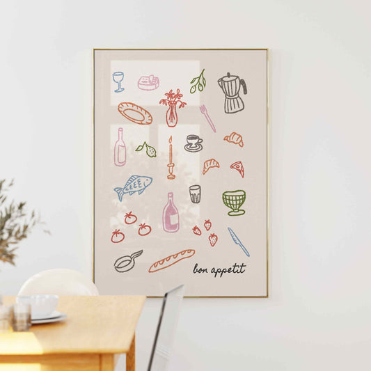 Bon Appetit Dinner Party Print
