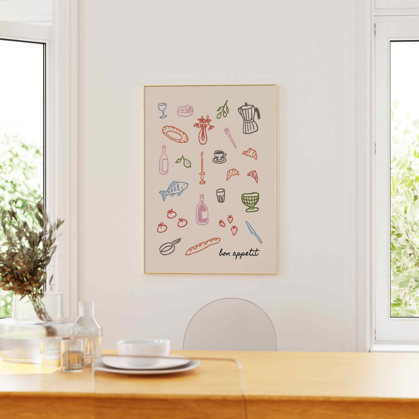 Bon Appetit Dinner Party Print