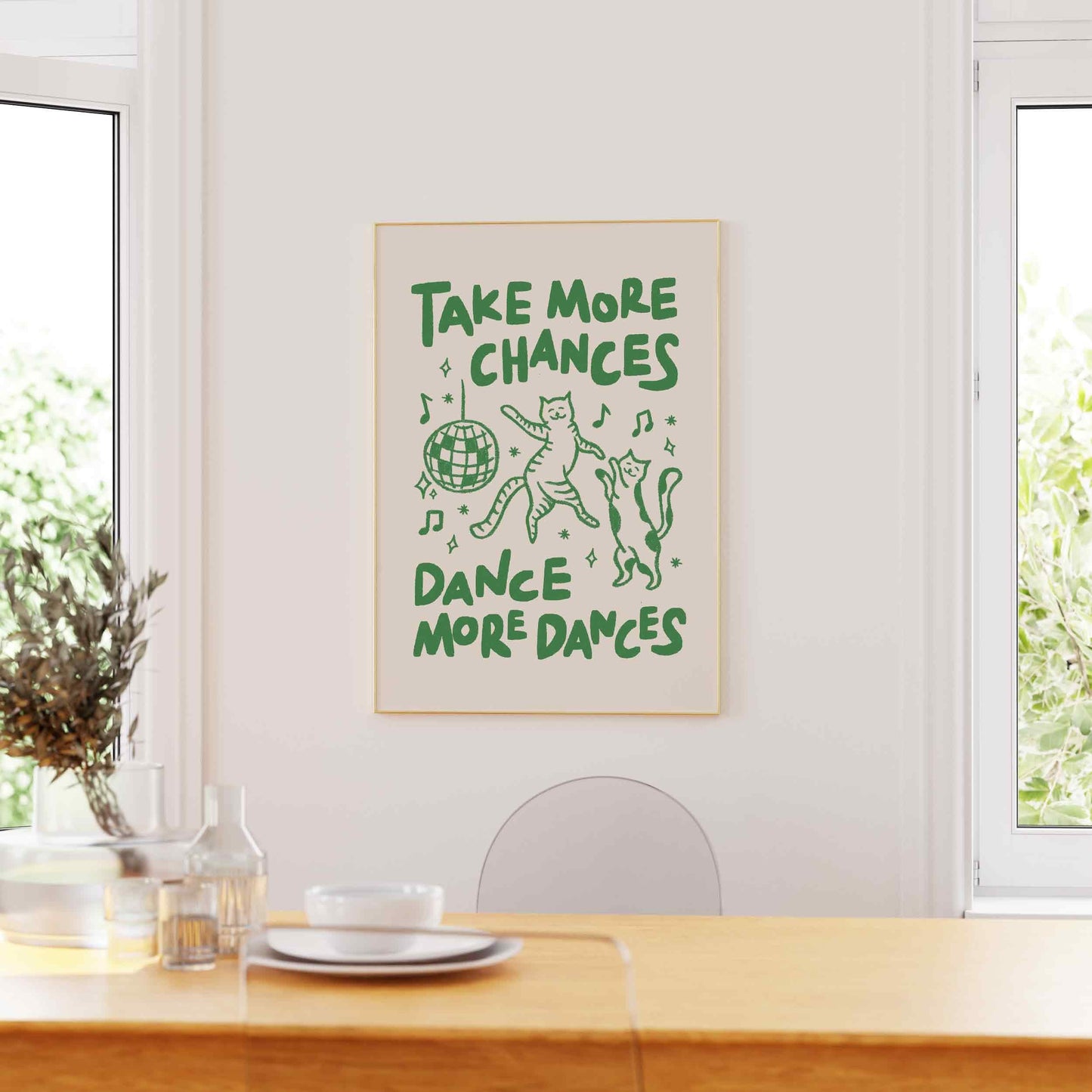 Take More Chances Cats Print