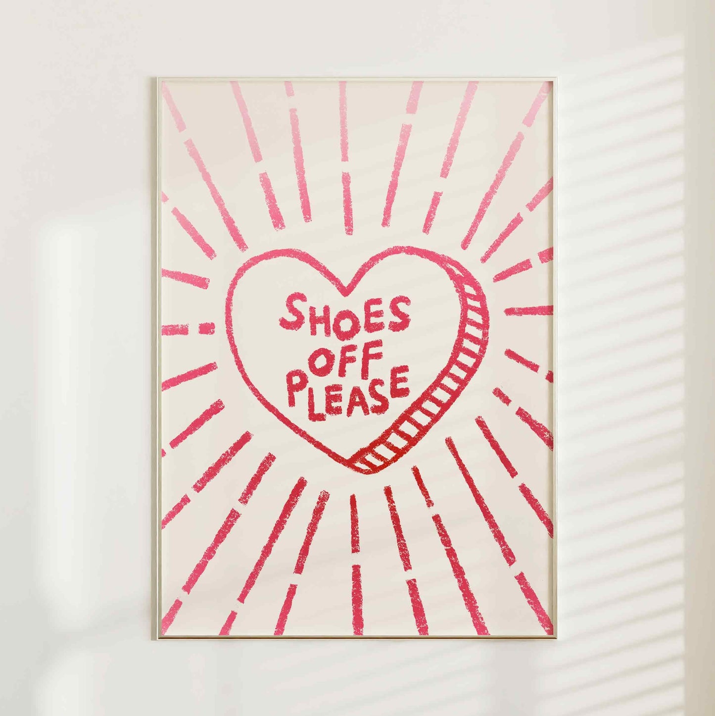 Shoes Off Please Gradient Heart Print