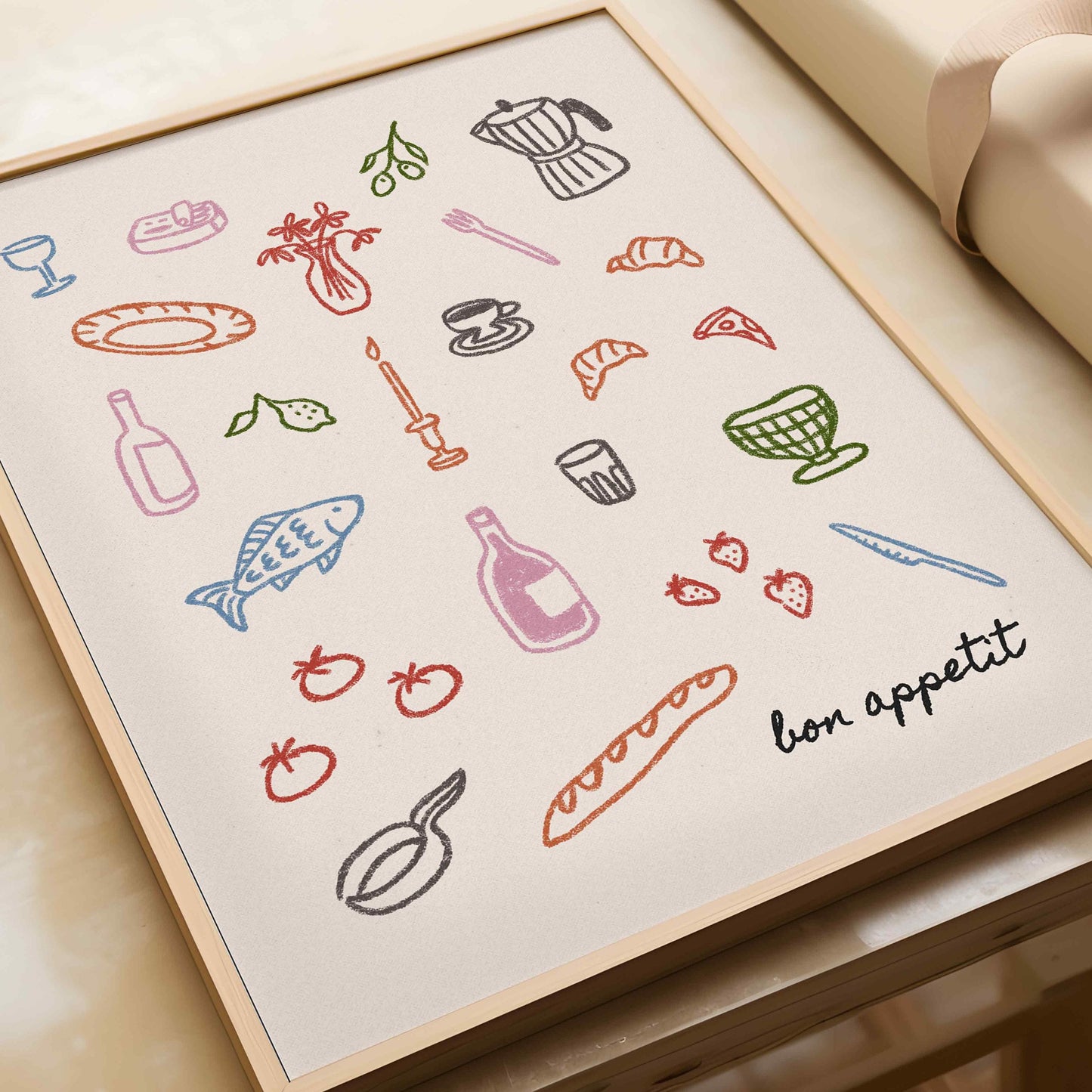 Bon Appetit Dinner Party Print