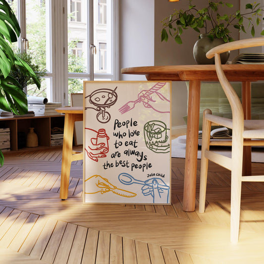 Whimsical Kitchen Julia Child Print