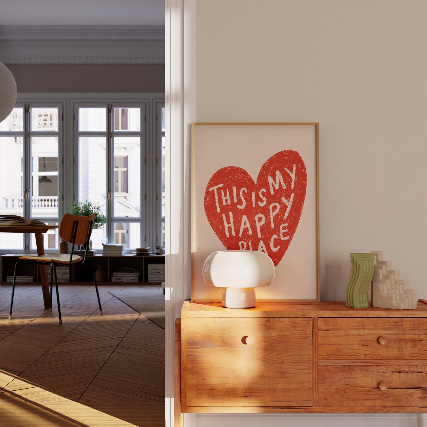 This Is My Happy Place Heart Print