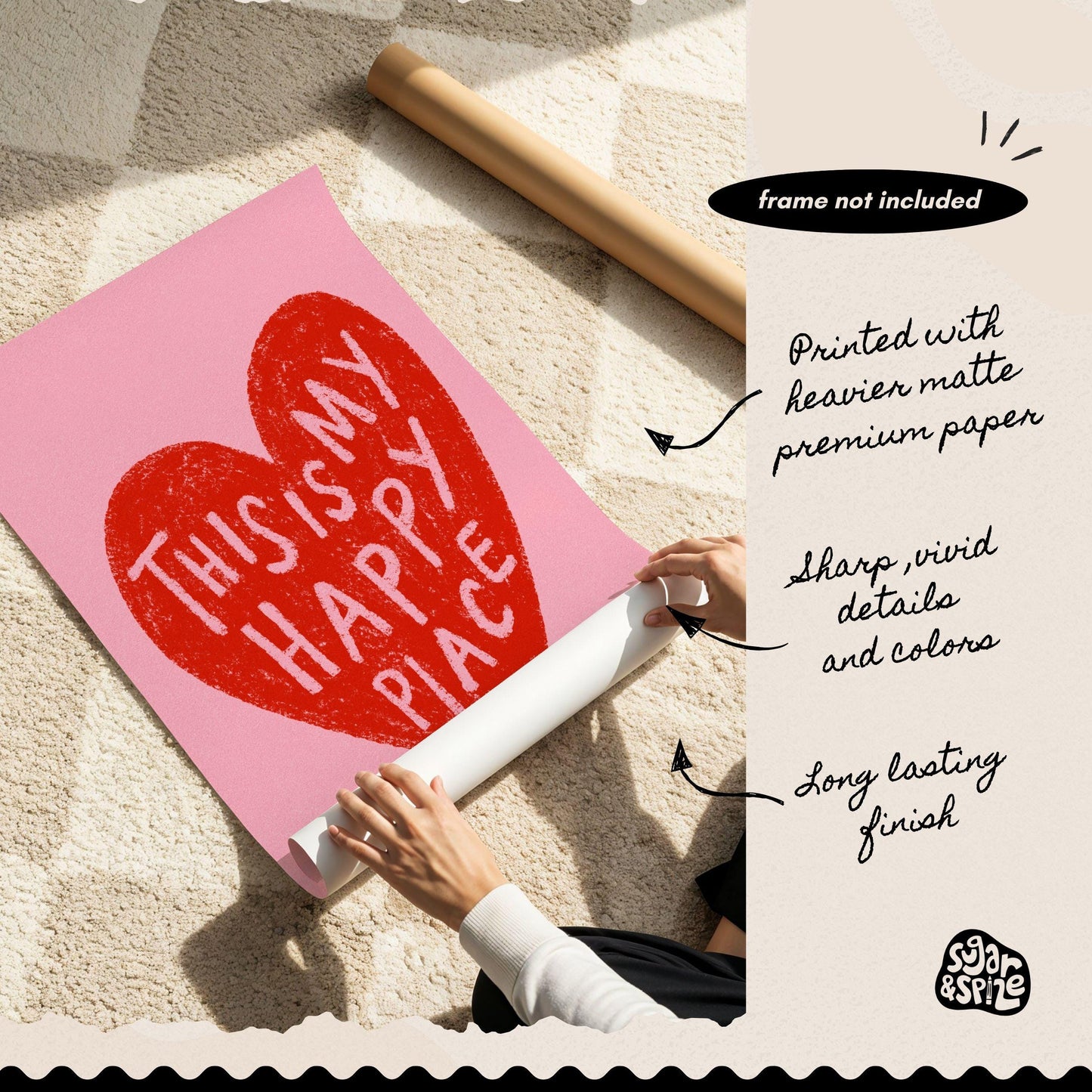This Is My Happy Place Heart Print