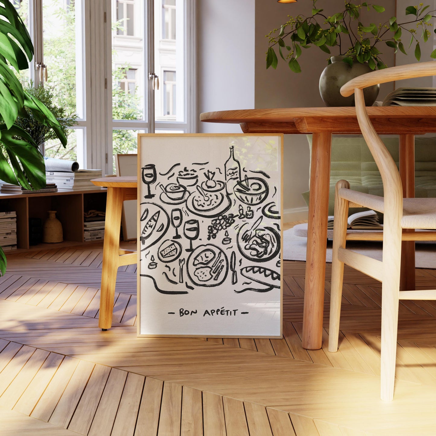 Bon Appetit Dinner Table Print