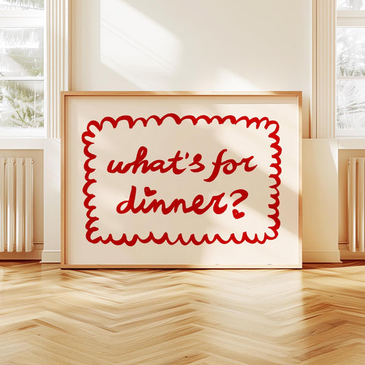What's For Dinner Hearts Print