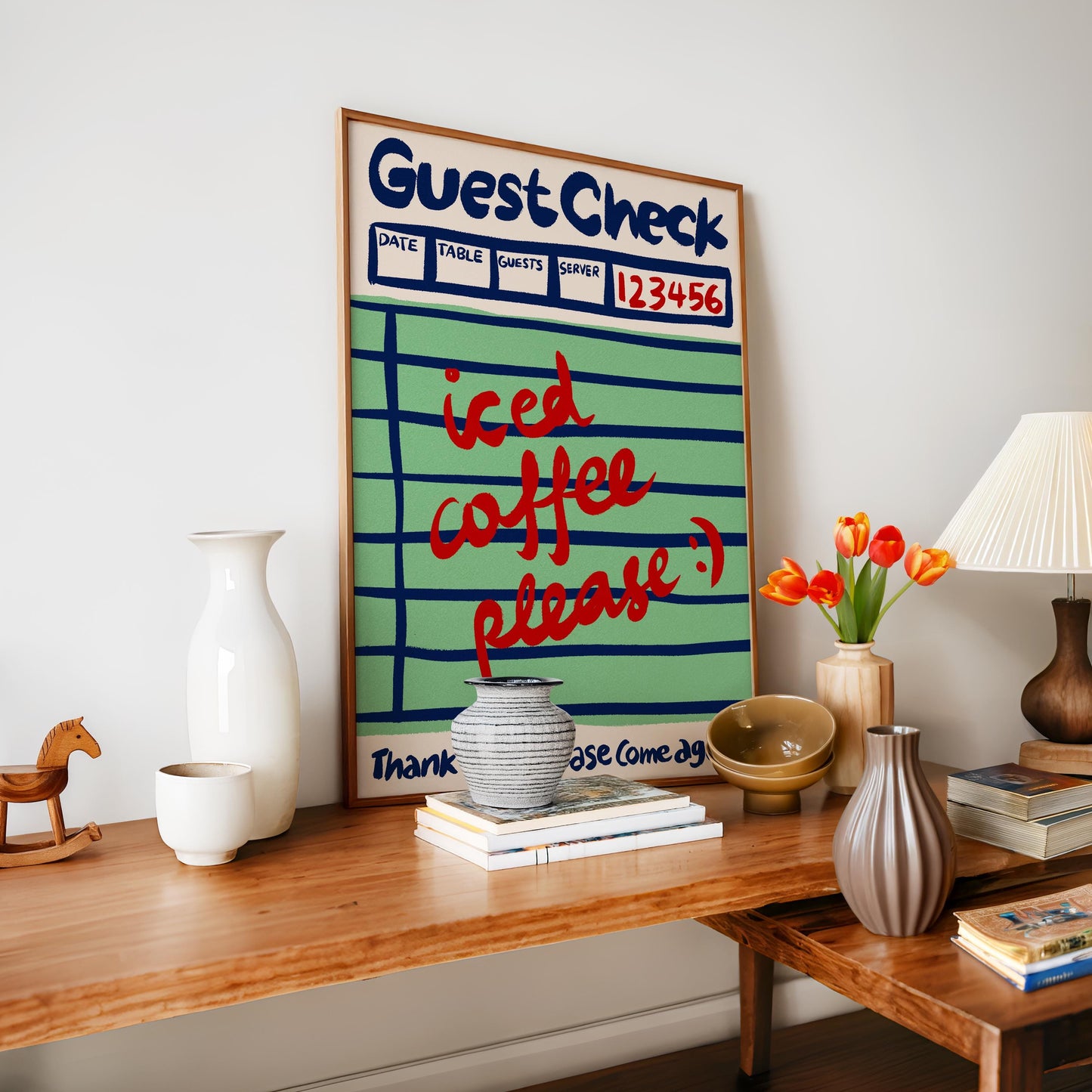 Guest Check Iced Coffee Print
