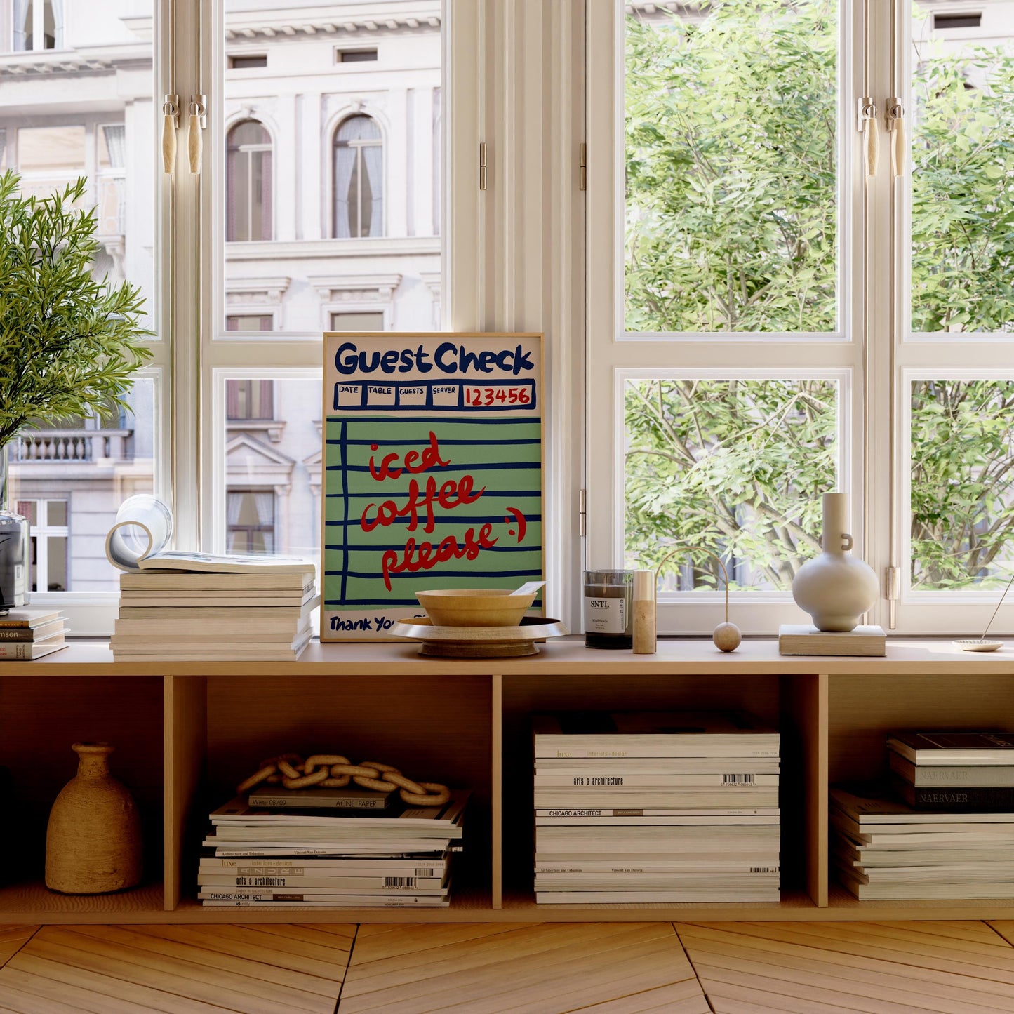 Guest Check Iced Coffee Print