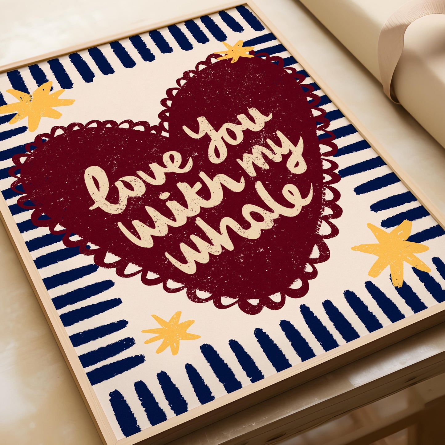 Love You With My Whole Heart Print
