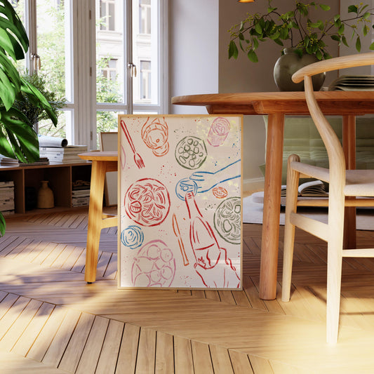 Dinner Party Colorful Print