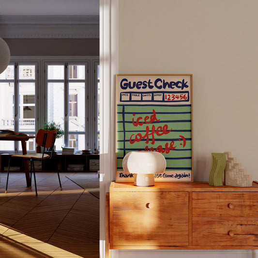 Guest Check Iced Coffee Print