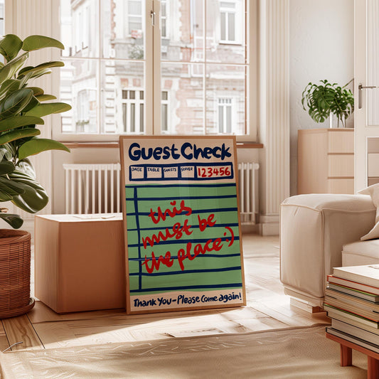This Must Be The Place Guest Check Print
