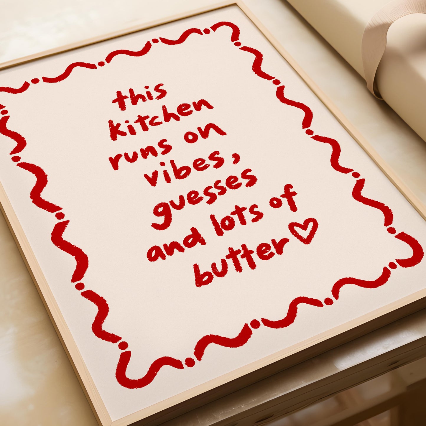 This Kitchen Runs On Butter Print