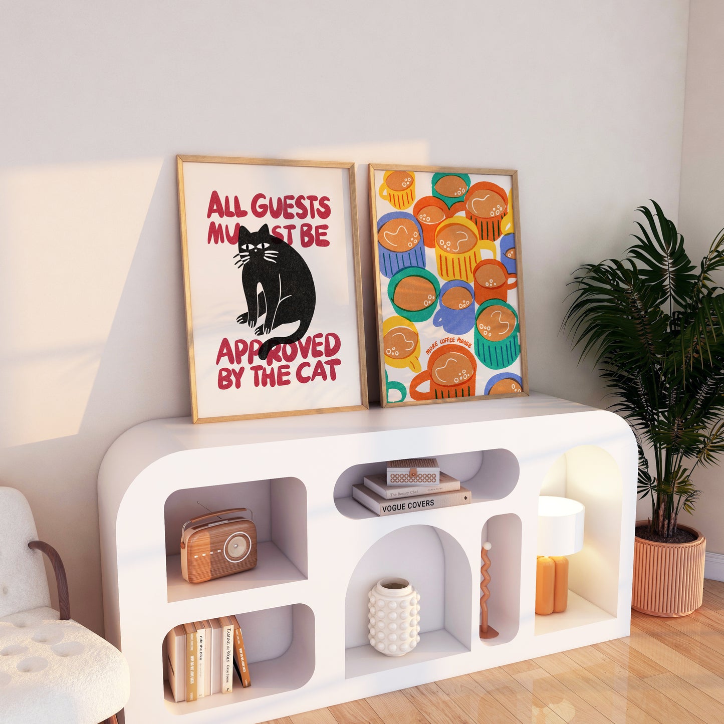 All Guests Must Be Approved By The Cat Print