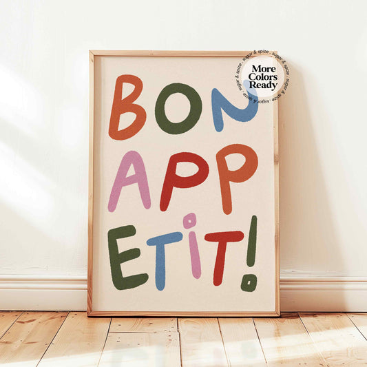 Bon Appetit Colorful Print