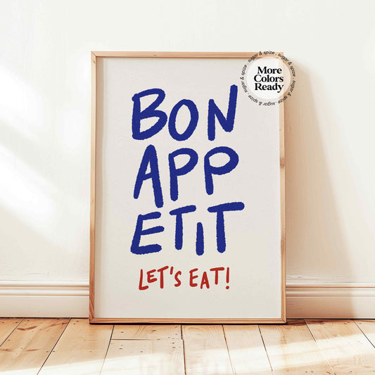 Bon Appetit Let's Eat Print