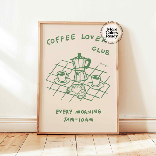 Coffee Lover Club Print