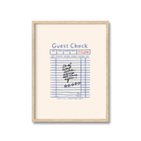 Chef Was Cute Guest Check Print