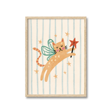 Cat Fairy Stars Print