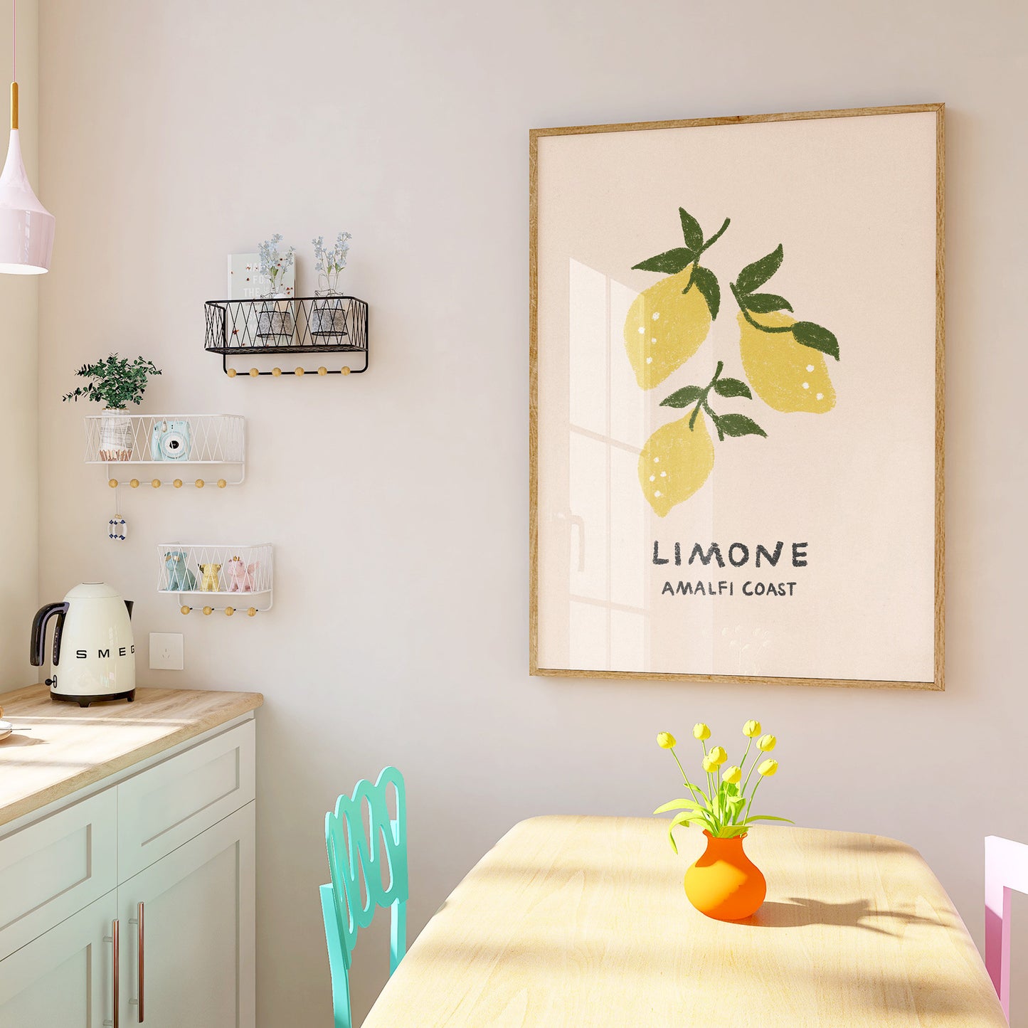 Limone Lemon Fruit Market Print