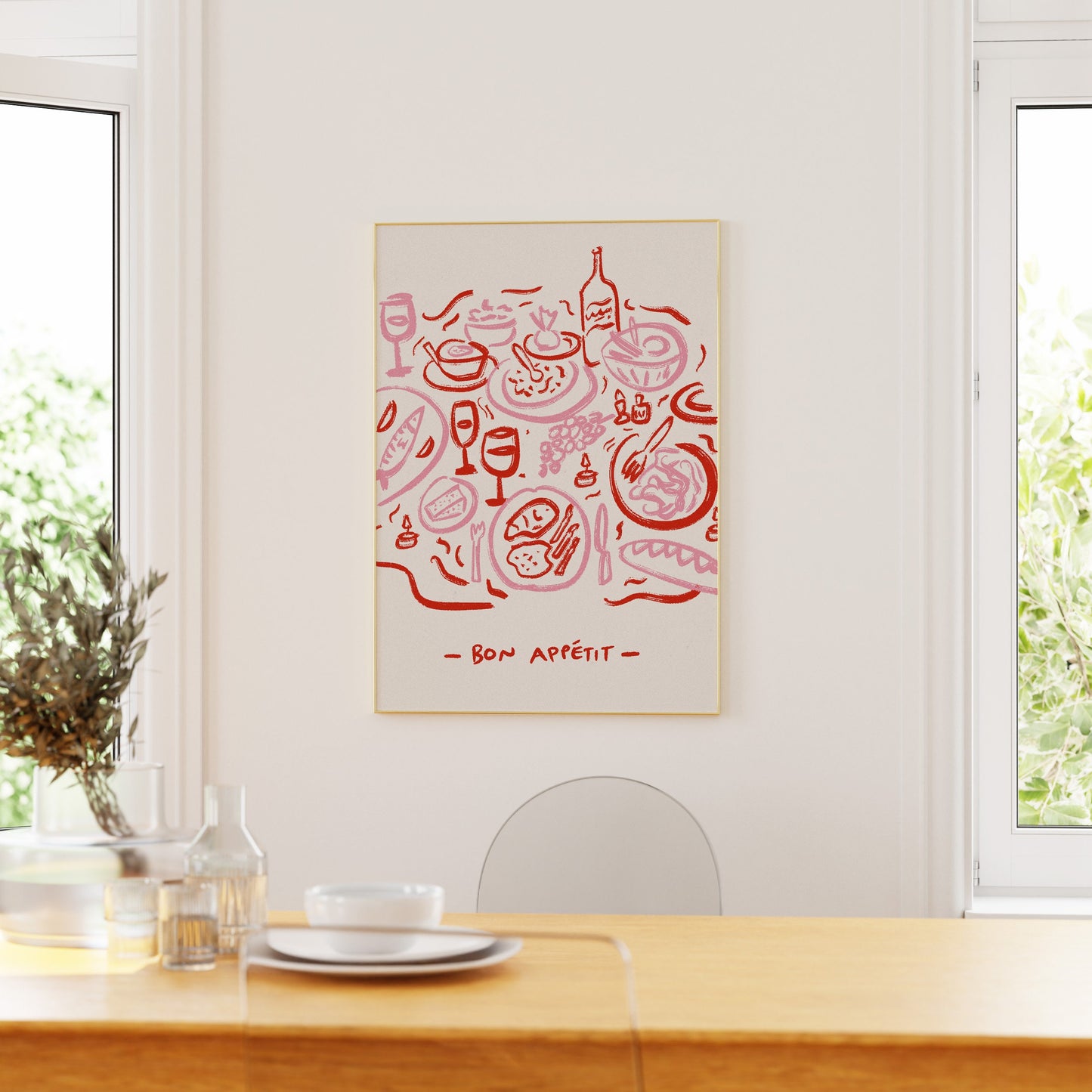 Bon Appetit Dinner Table Print