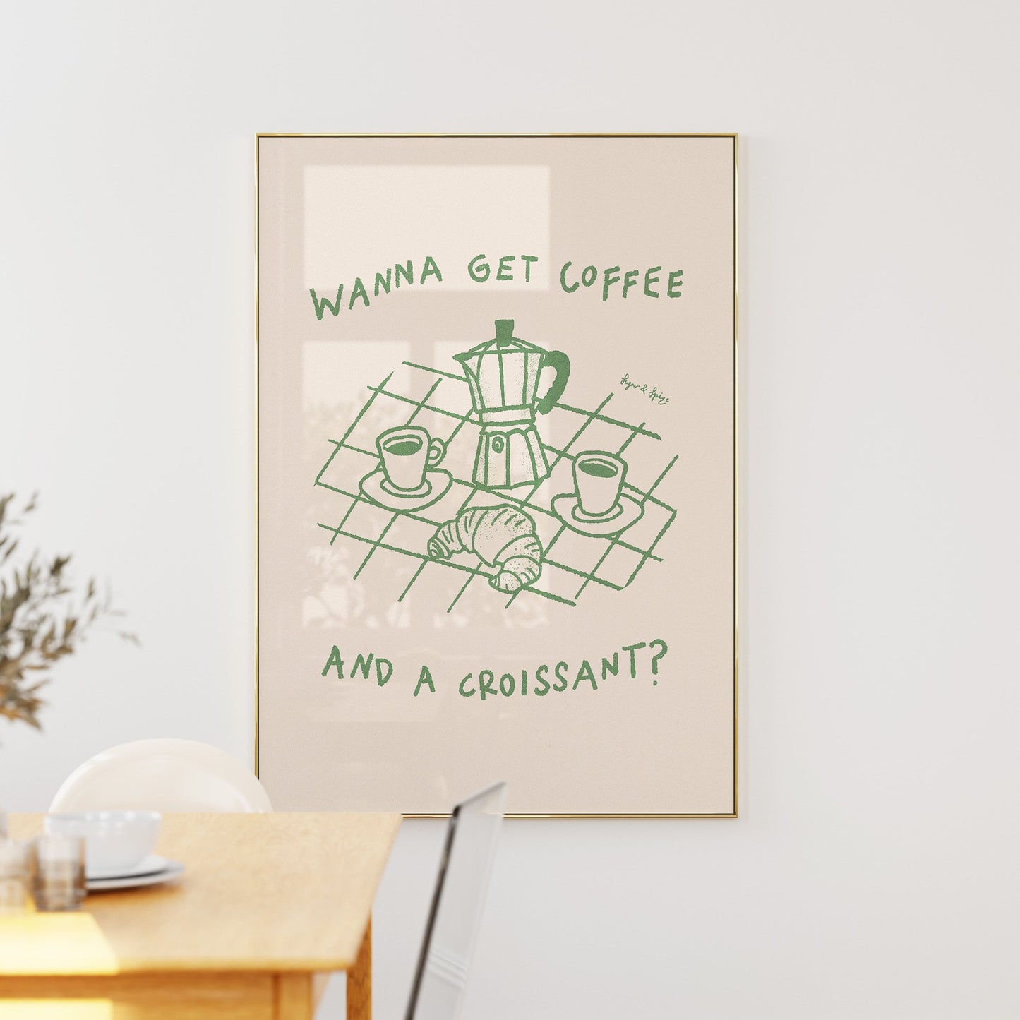 Coffee Croissant Print