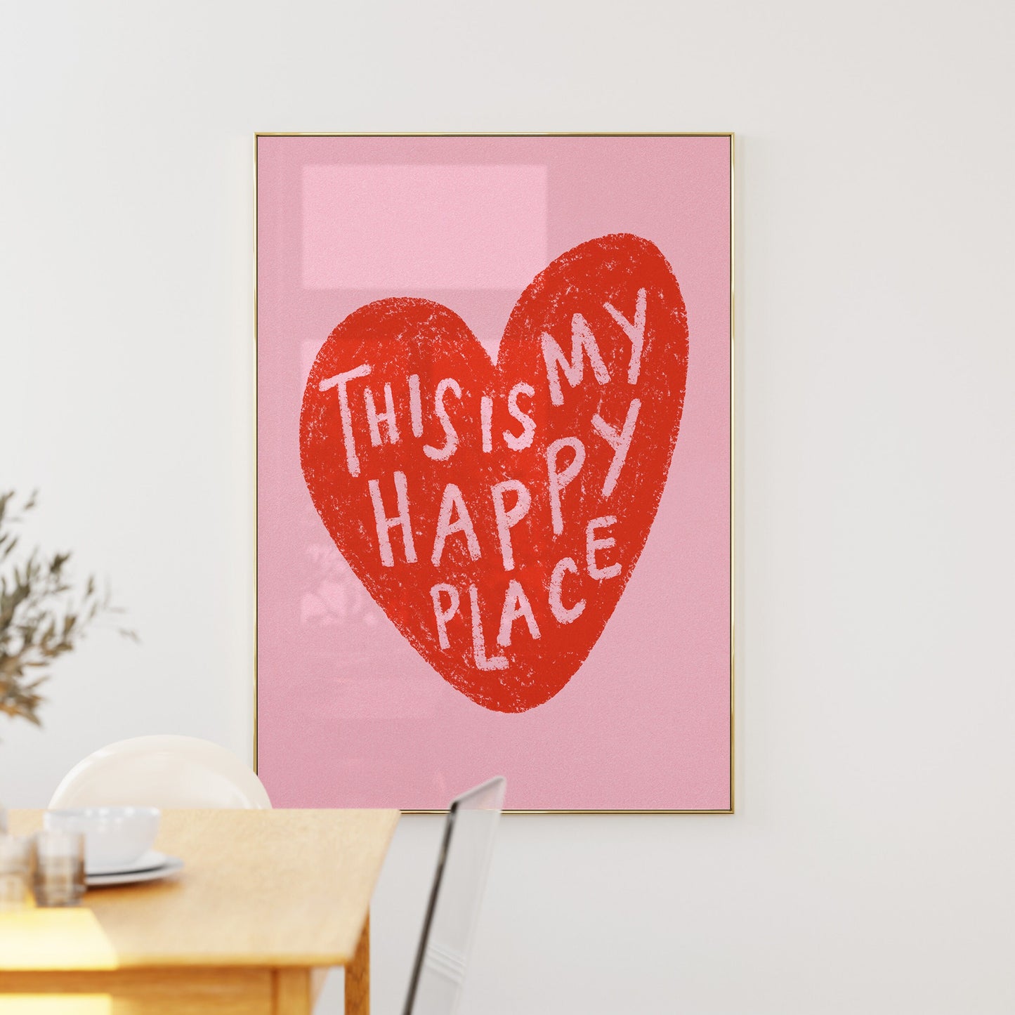 This Is My Happy Place Heart Print