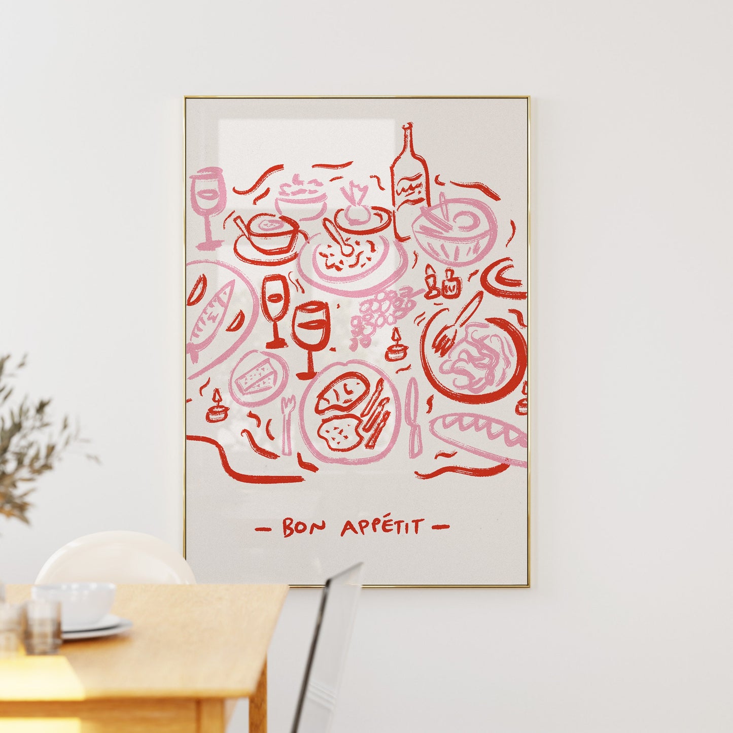 Bon Appetit Dinner Table Print