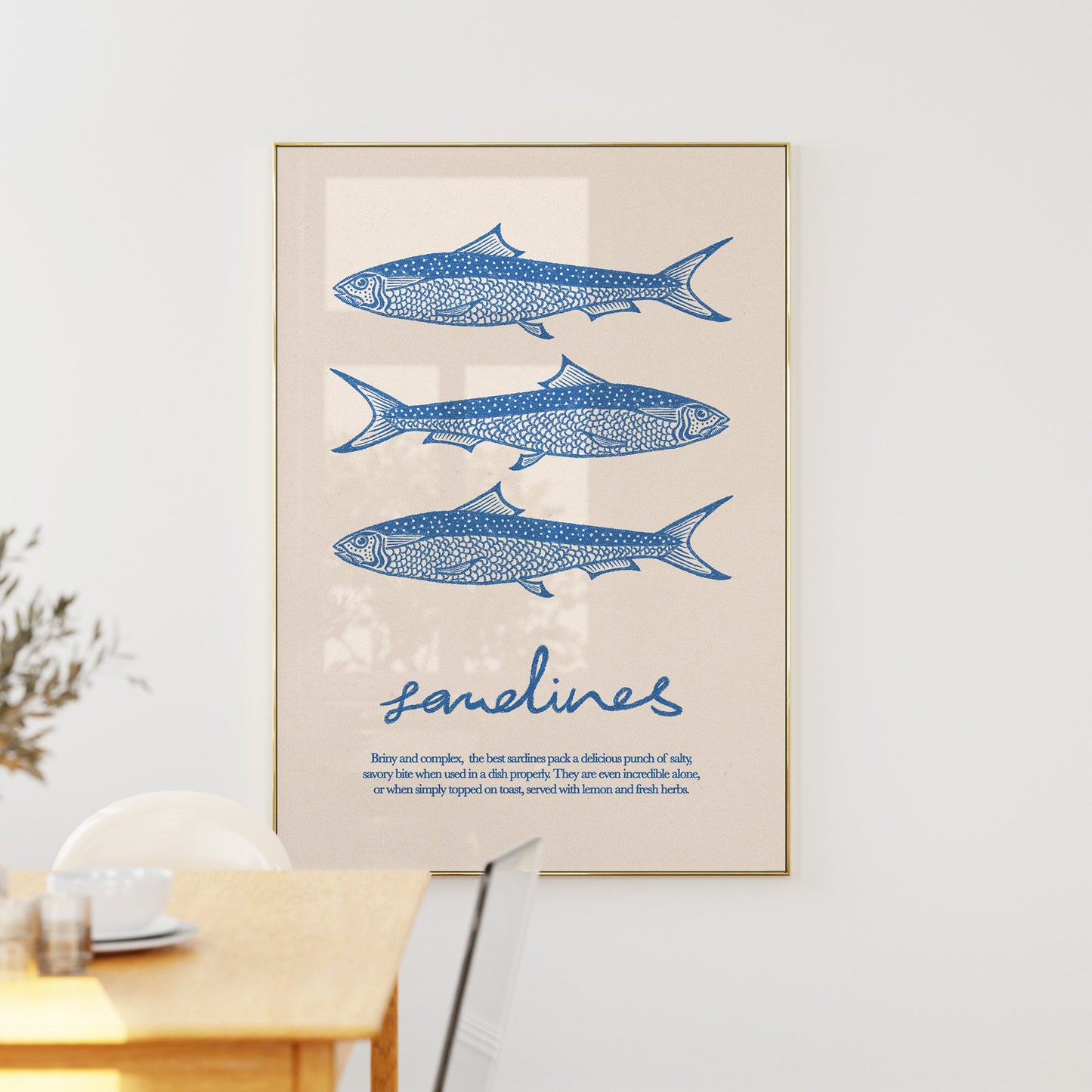 Sardines Fish Retro Print