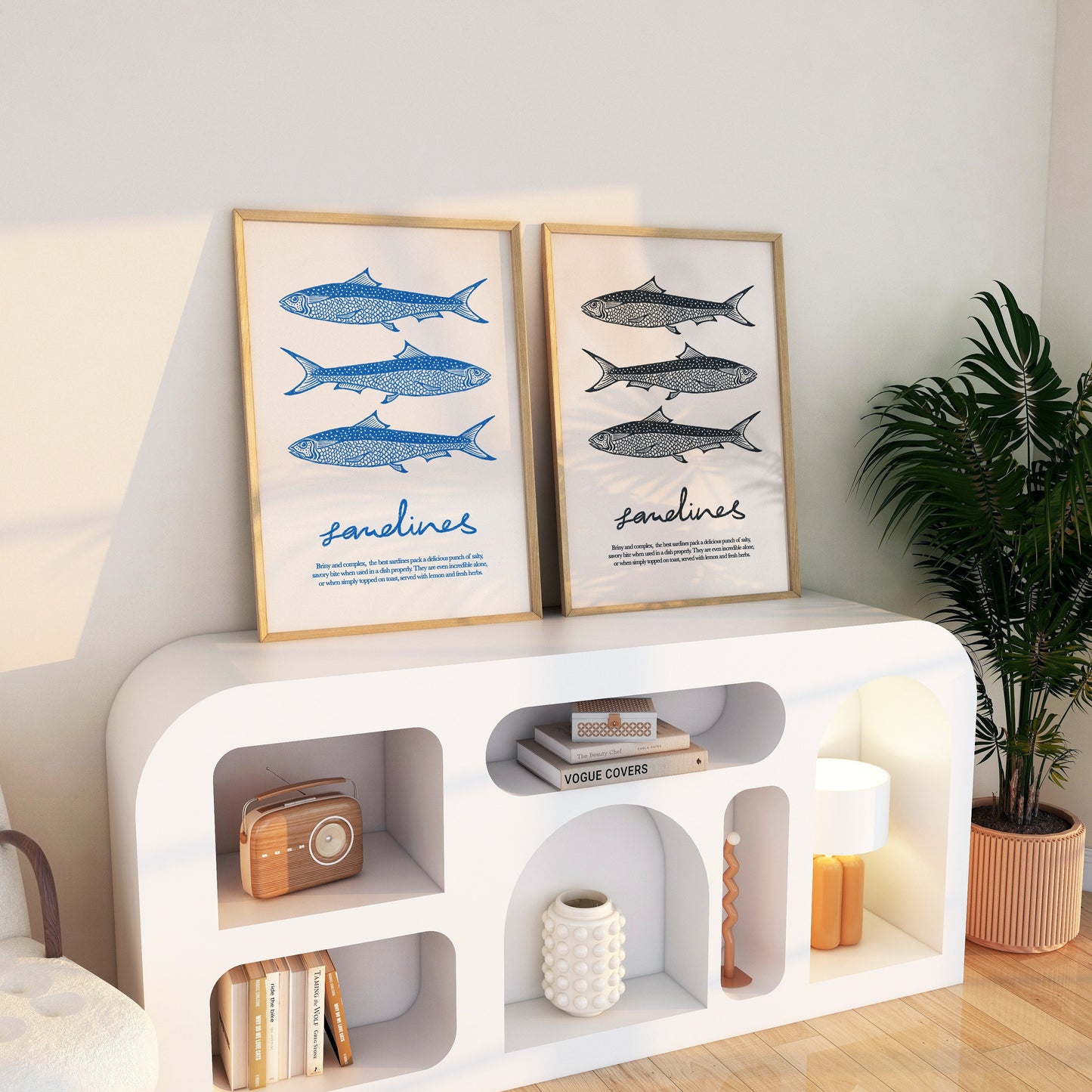 Sardines Fish Retro Print