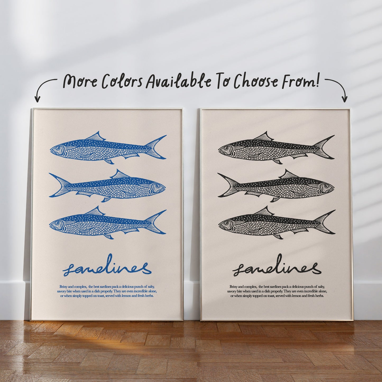 Sardines Fish Retro Print