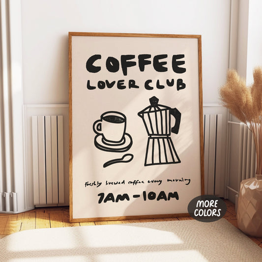 Coffee Lover Club Print