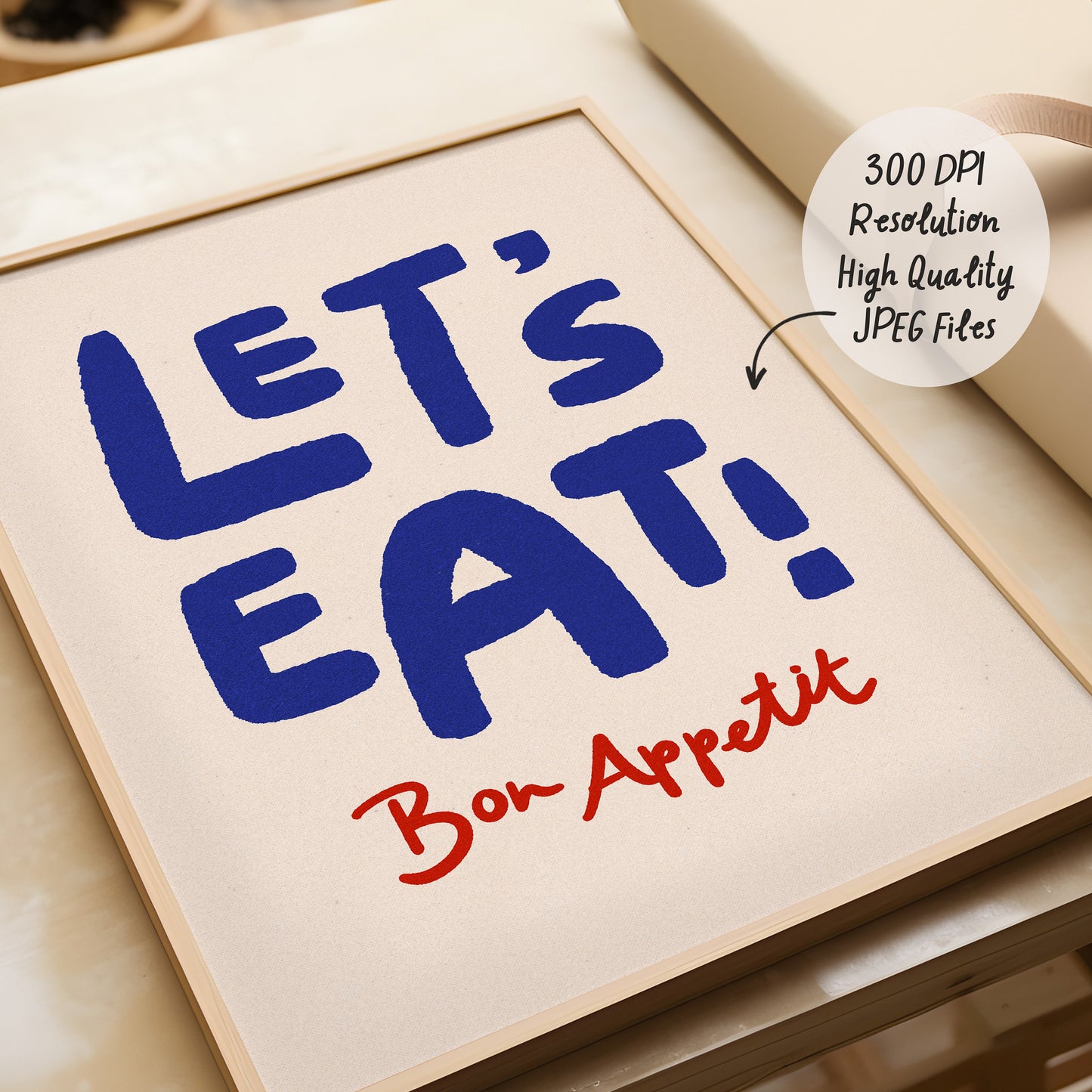 Let's Eat Bon Appetit Print