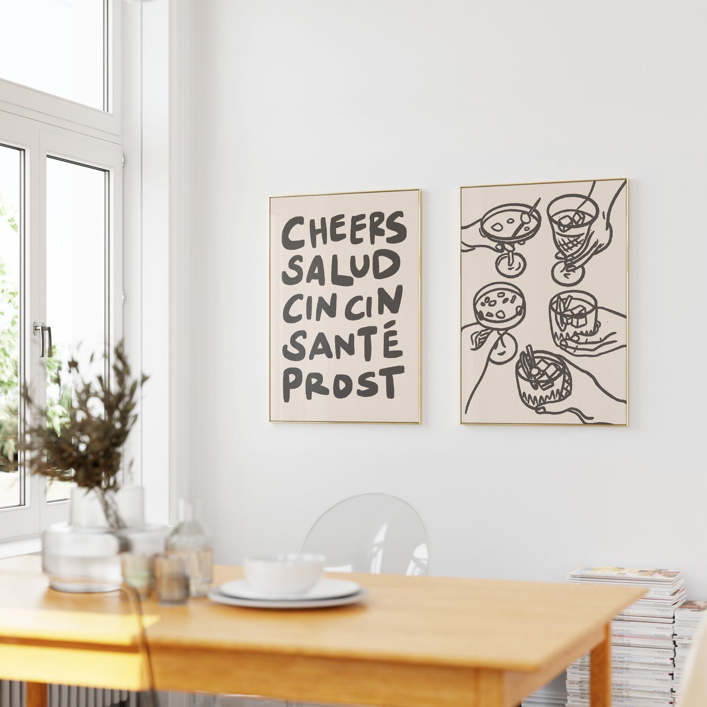 Cheers Print Set of 2