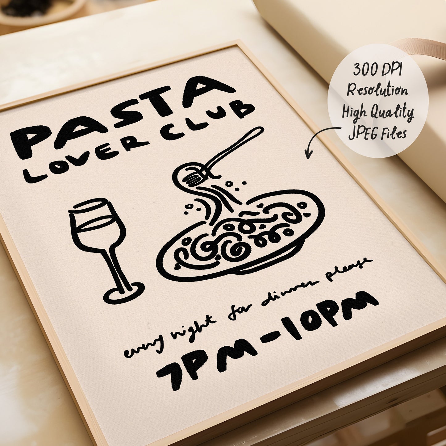 Pasta Lover Club Print