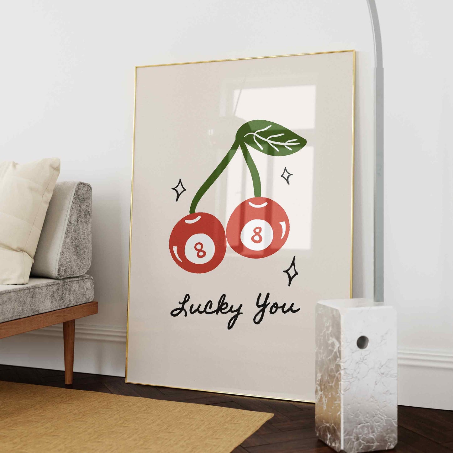 Lucky 8 Ball Cherries Print