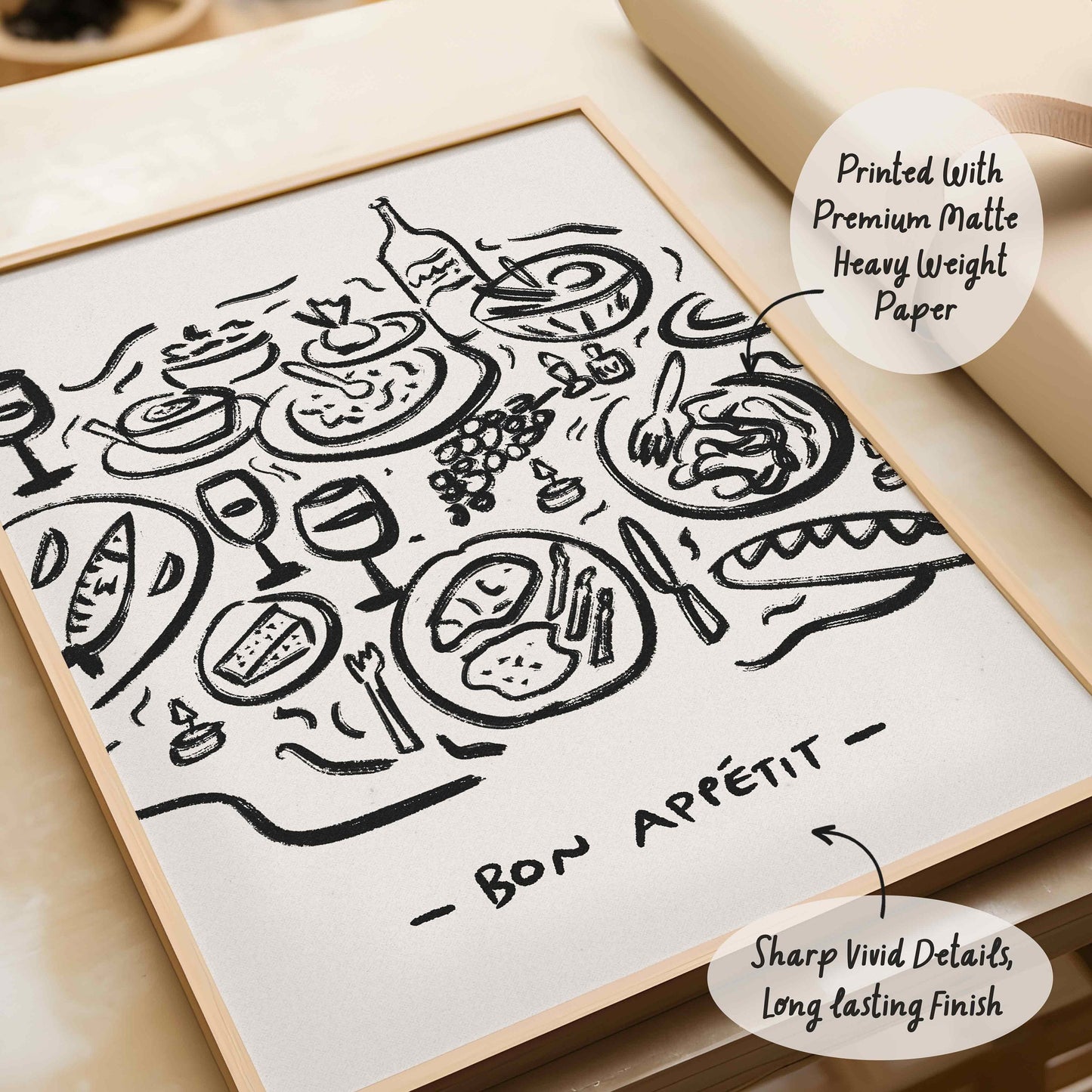 Bon Appetit Dinner Table Print