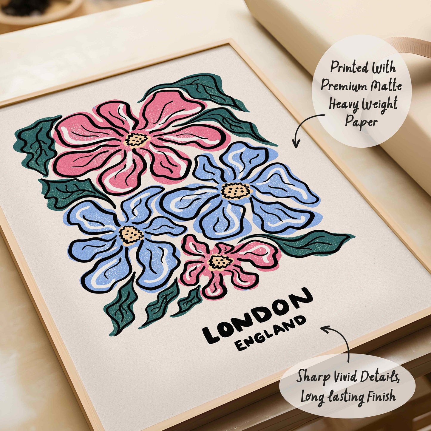 London Flower Market Print