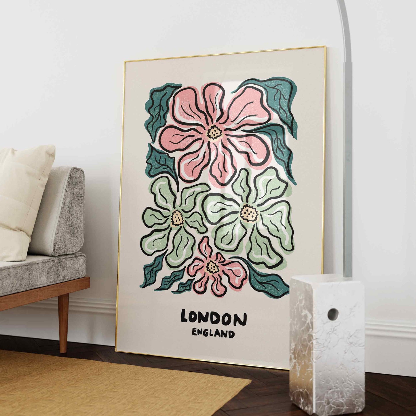 London Flower Market Print