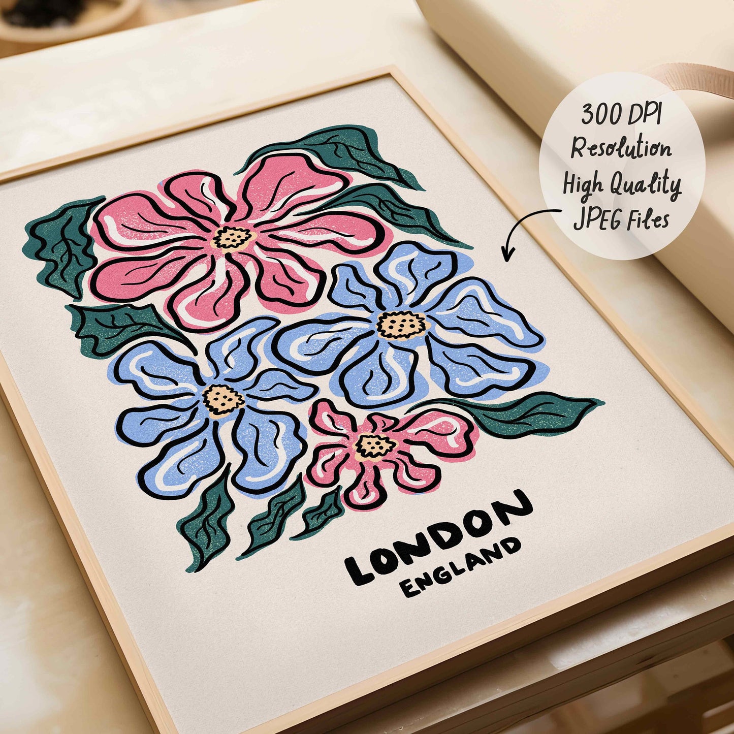 London Flower Market Print