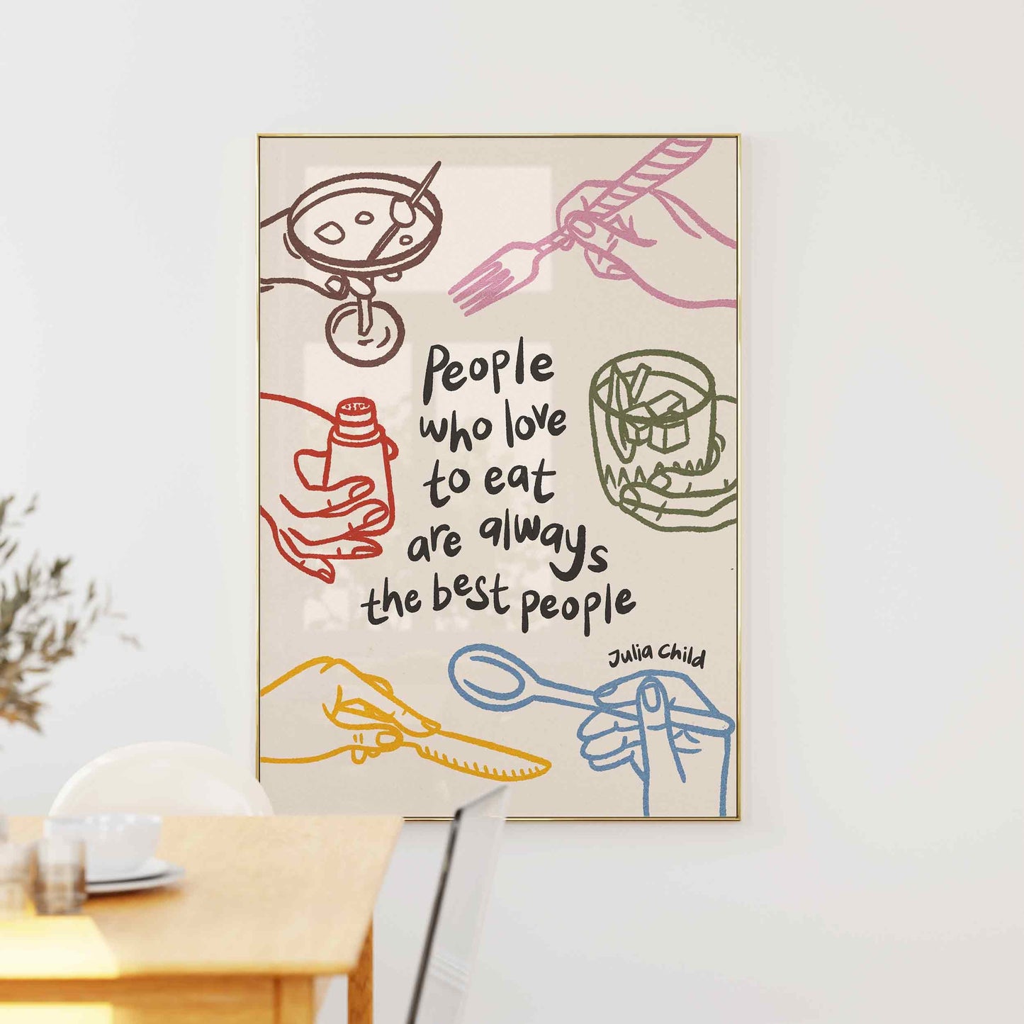 Whimsical Kitchen Julia Child Print