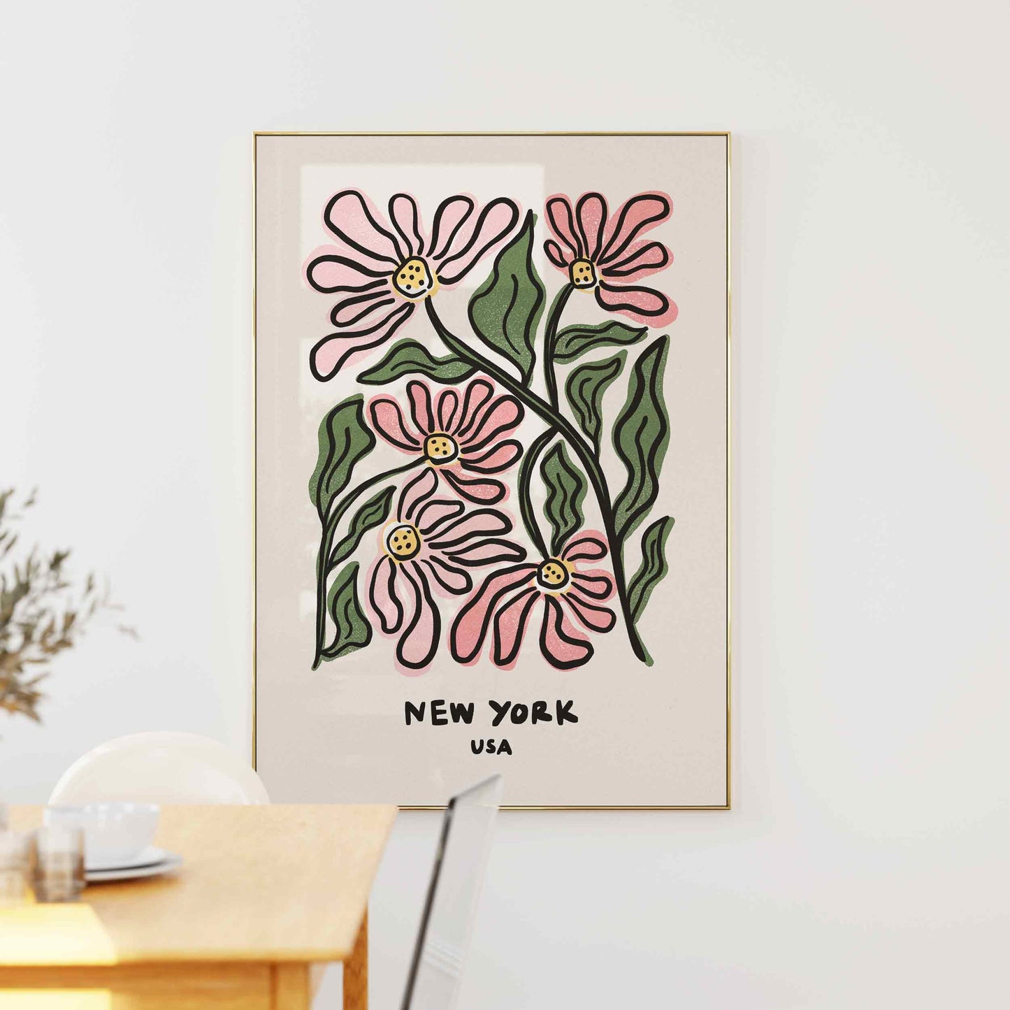 New York Flower Market Print