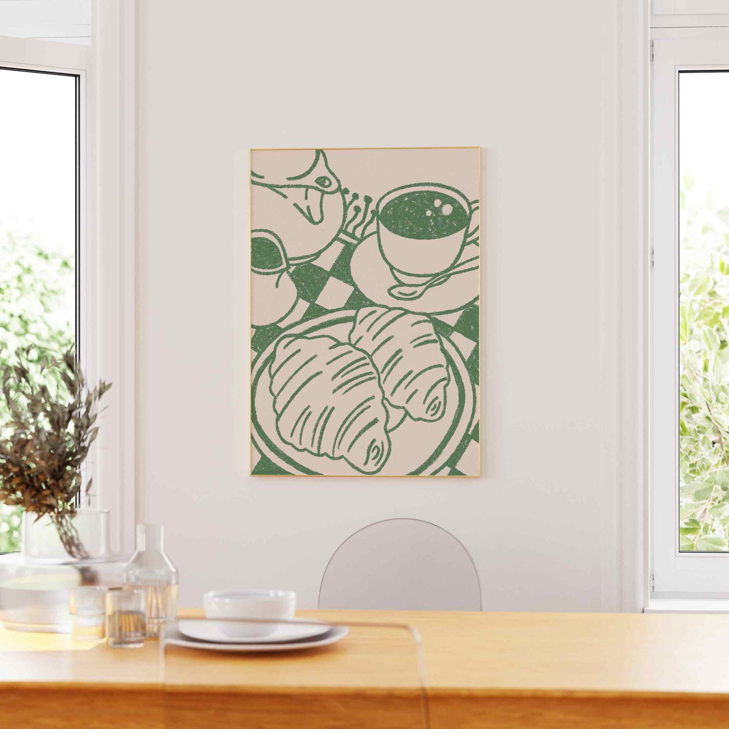 Coffee Croissant Print
