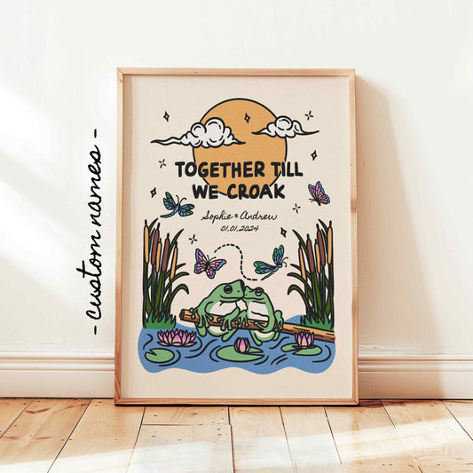 Personalized Frog Couple Print