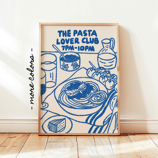 Pasta Lover Club Retro Print