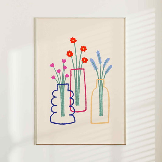 Flower Vase Abstract Print II